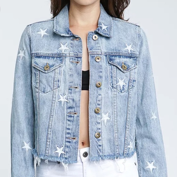 pistola Jackets & Blazers - Pistola Brando Star Cut- Off Denim Jacket in Zodiac
